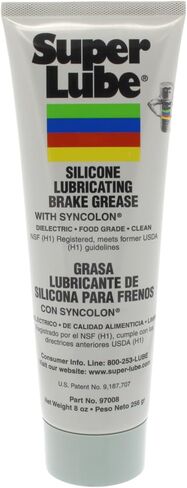 Super Lube 97008 Silicone Lubricating Brake Grease with PTFE, 8 oz Tube, Translucent White in Saudi Arabia