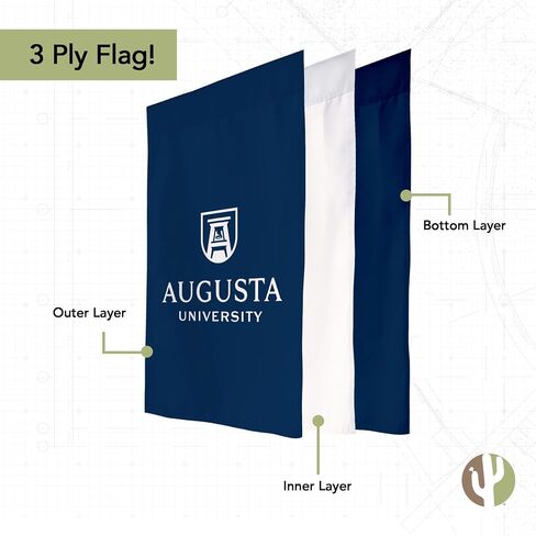 Desert Cactus Augusta University Garden Flag Jaguars Jags Banner 100% Polyester (Design D) in Saudi Arabia
