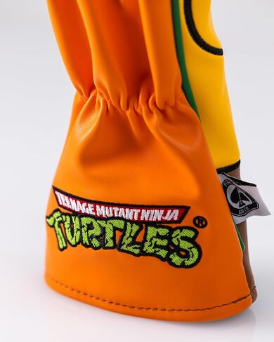 غطاء رأس Pins & Aces TMNT - غطاء رأس مصنوع يدويًا من الجلد الفاخر - رأس سلاحف النينجا المراهق المتحول، غطاء نادي الجولف عالي الجودة - تصميم وتخصيص حقيبة الجولف الخاصة بك in Kuwait