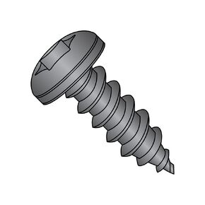 Small Parts 0806ABTPB Steel Sheet Metal Screw, Black Oxide Finish, Pan Head, Star Drive, Type AB, #8-18 Thread Size, 3/8" Length (Pack of 100)