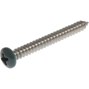44417 8 x 2-Inch Green Pan Head Phillips Sheet Metal Screw, Stainless Steel, 15-Pack