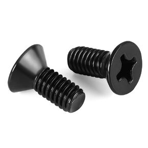 #8-32 x 1-1/4" Flat Countersunk Head Machine Screws, Full Thread, 304 Stainless Steel 18-8, Black Finish, 50 PCS