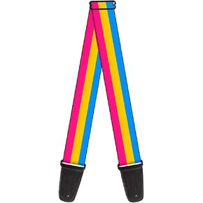 Buckle-Down Guitar Strap Flag Pansexual Pink Yellow Blue 2 Inches Wide (GS-W30687)