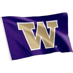 Desert Cactus University of Washington Flag U of W UW Huskies Husky Flag Banners 100% Polyester Indoor Outdoor 3x5 feet Flags (Style 2)