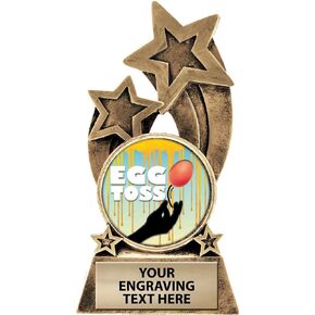 Crown Awards Egg Toss Trophy, 5.75" Glory Resin Egg Toss Trophies with Free Custom Engraving Prime