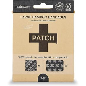 شريط لاصق من الخيزران الأسود/الفحم المنشط مع الفحم المعقم .75 × 3 بوصة 5 صناديق - 10 قطع لكل صندوق in Kuwait