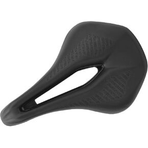 1180 Bike Saddle, Short-Nose Hollow Saddle Microfiber Leather Breathable Seat for Road Bike Mountain and Accessories