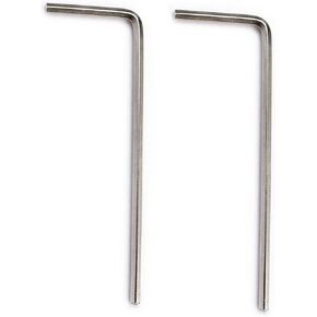 Musiclily Basic Metric 1.5mm Steel Guitar Allen Key Hex Wrench for Import Strat Style Electric Guitar Saddle Height Screws, Nickel (Set of 2)