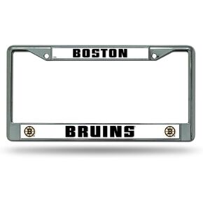 Rico Industries NHL Hockey Boston Bruins Premium License Plate Chrome Frame 12" x 6"