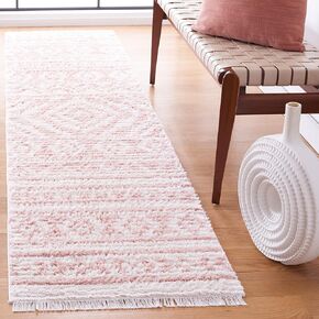 Safavieh Augustine Collection Runner Rug - 2' x 9', Beige & Ivory, Moroccan Boho Tribal Fringe Design, Non-Shedding & Easy Care, Ideal for High Traffic Areas in Living Room, Bedroom (AGT849B)