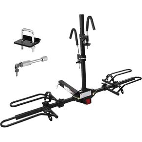 MaxxHaul 50930 Hitch Mount Bike Rack Platform Style 2-Bike Rack for Cars Trucks SUVs Minivans with Hitch Tightener