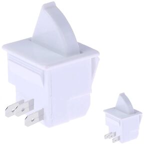 Refrigerator Door Lamp Light Switch 5A AC 125V 2Pin,Rocker Lever Control Refrigerator Door Light Switch, Replacement Fridge Parts - 2Pack