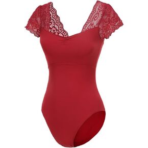 Women's Short Sleeve Leotards for Ballet Dance Adult Ballerina Dance Costume