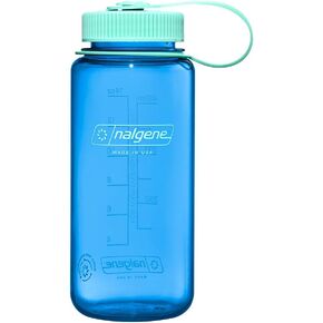 Nalgene Sustain Tritan BPA-Free Water Bottle Made with Material Derived from 50% Plastic Waste, 16 OZ, Wide Mouth, Trout