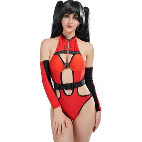 haikyuu Women Anime Swimsuit One Piece Swimsuit Cutout High Neck Bathing Suit Tummy Control Swimwear Cosplay Bodysuit