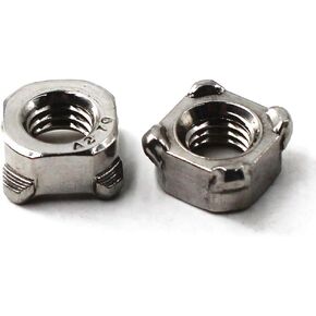 M4 Square Nut Weld Nut 304 Stainless Steel Thread Nut (Pack of 100)
