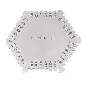 Wet Film Comb 25-3000um Thickness Gauge High Precision Stainless Steel,with Storage Case to Measure the Coating Thickness (2)