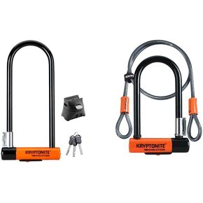 Kryptonite Evolution Series-4 LS Heavy Duty Bicycle U Lock Bike Lock with Transit FlexFrame Bracket (4-Inch x 11.5-Inch)