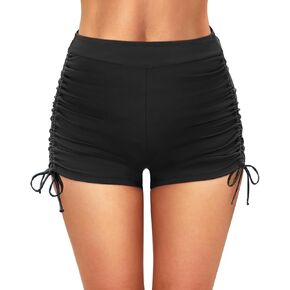 Yonique Women's Swim Shorts 3" High Waisted Swimsuit Shorts Tummy Control Bathing Suit Bottom Boy Shorts