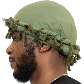 Veeta Superior Halo Turban Silk Satin Lined Head Wrap, Pre-Tied Tassel Turban for Men & Women, Turban Durag Wave Cap in Saudi Arabia