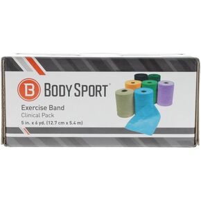 BodySport® Exercise Band, 5 in. x 6 yd. - Professional Resistance Bands for Home Fitness & Gym Exercises - Workout & Rehab Equipment