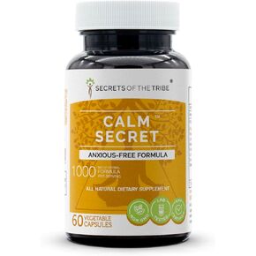 Secrets of the Tribe - Calm Secret, Anxious-Free Formula, Herbal Supplement Blend (60 Capsules)