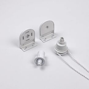 1-1/4''(32mm) Roller Blind Fitting Repair Kit, Roller Shade Clutch Bracket + Bead chain – White