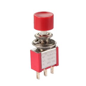 uxcell AC 2A/250V 5A/120V 3 Pin SPDT Momentary Push Button Pushbutton Switch 1 NO 1 NC