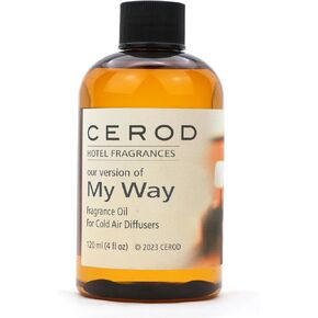 Hotel Scents - My Way Fragrance Oil for Cold Air Diffusers – Luxury Hotel Aromatherapy Oil Scents for Home & Office - Sandalwood, Cedar, Vetiver, Tuscan Leather & Musk - 120ml