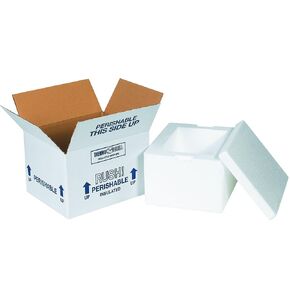 Tape Logic TL204C Insulated Shipping Kits, 8" x 6" x 4 1/4", White (Pack of 12)