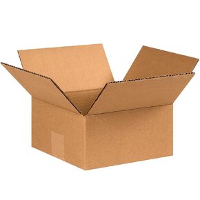 BOX USA Shipping Boxes Flat 8"L x 8"W x 4"H, 25-Pack | Corrugated Cardboard Box for Packing, Moving and Storage