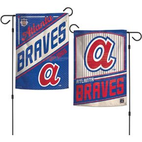 Atlanta Braves WinCraft Cooperstown Edition Team Logo Premium 2 Sided Garden Flag, 12" x 18"