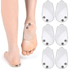 O/X Type Leg Corrector Correction Insole, 3 Pairs Silicone Orthopedic Shoe Heel Inserts with Magnet, Medial & Lateral Heel Wedge Insoles Heel Cushions for Foot Alignment, Knock Knee Pain, Bow Legs (M)
