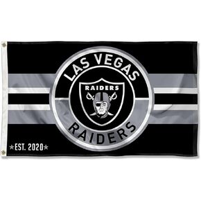 Las Vegas Raiders Patch Button Circle Logo Flag Large 3x5 Banner