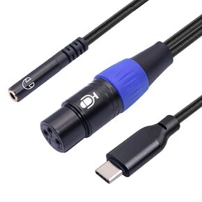 USB C to Dual XLR Female Cable,3.3 FT USB C to 2 Xlr Female adapter ,Dual Microphone Input to USB C Audio Cable for Recording,USB C-Dual XLR Female Cable Compatible with Smartphone or MacBook etc