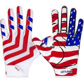 Football Gloves Ball Feel Sensation Fit Youth Football Gloves Tacky Football Gloves Men | Football Gloves for Kids 8-12 Top Notch Receiver Gloves in Adult/Football Gloves Youth Sizes