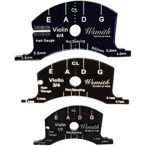 3pcs Fingerboard Scraper Making Template Tool 1/2 3/4 4/4 Violin Bridges Repair Reference Tool Black