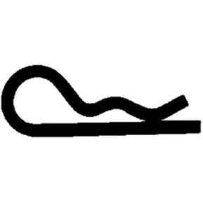 50 Hair Pin Cotter 1/18" - .125" Wire - Zinc