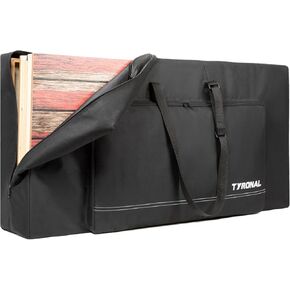 Cornhole Carrying Case Fits 4' x 2' Regulation Size Board, Cornhole Carrying Bag with Protective Padded Foam and One large pockets for Cornhole Outdoor Games, Only Bag.