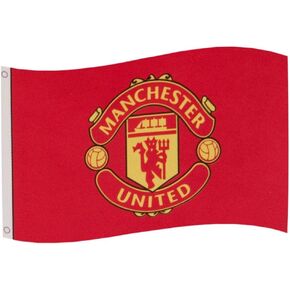 Manchester United Core Crest Flag (One Size) (Red)