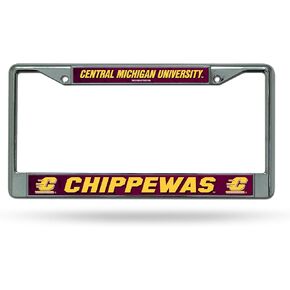 Rico Industries NCAA Unisex-Adult Standard Chrome License Plate Frame