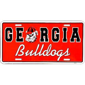 Parody License Plate | Georgia Bulldogs Logo | 12" x 6" Decorative License Plate | Decoration Plate for Vehicle/Wall | Man Cave Decorations | Made in The USA