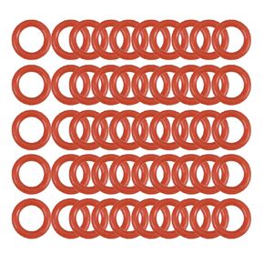[50 Pcs] Silicone O-Rings Red 6.5mm OD 4.5mm ID 1 mm Width, Metric VMQ Sealing Gasket for Cup Lids, Coffee Maker, Brewing Fitting, Washer, Filter, Pump, Plumbing, Hose, Gauge, Auto, Machine