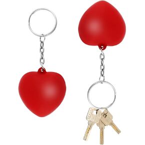 2pcs Floating Key Chain for Boating, Boat Key Floating Keychain with Cute Shapes Boat Key Chain Float for Floating Boating Fishing Water Sports Goods(Red Love Heart)