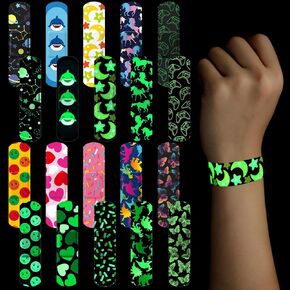 100 Pcs Glow in The Dark Bandage for Kids Cute Breathable Waterproof Bandages for Girls Boys Children Toddlers Adhesive Flexible Bandages for Cuts, Scrapes, Wounds