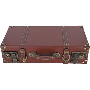 Garosa Wooden Storage TrunkVintage Decorative Suitcase Trunk Box, Old Suitcase With Straps Other Collectibles