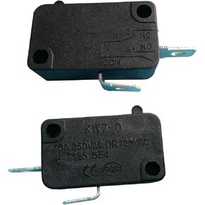 KW7-0 2Pins 16A 125V/250VAC 1NO Electric Microswitch Micro Switches for Microwave Oven Welding Gun Induction Cooker, 6-Pack in Kuwait