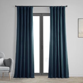 HPD Half Price Drapes Cotton True Blackout Curtains 84 inches long Solid Thermal Insulated Window Treatment Curtain 50 X 84 (1 Panel), PRCT-BO08B-84, Polo Navy