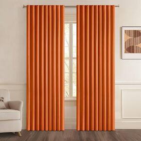Woaboy Back Tab Dark/Forest/Emerald Green Blackout Curtains 102 Inch Length 2 Panels for Living Room Bedroom Pinch Pleated/Rod Pocket Thermal Insulated Window Treatment Room Darkening Track Drapes