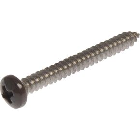 44407 10 x 2-Inch Brown Pan Head Phillips Sheet Metal Screw, Stainless Steel, 15-Pack